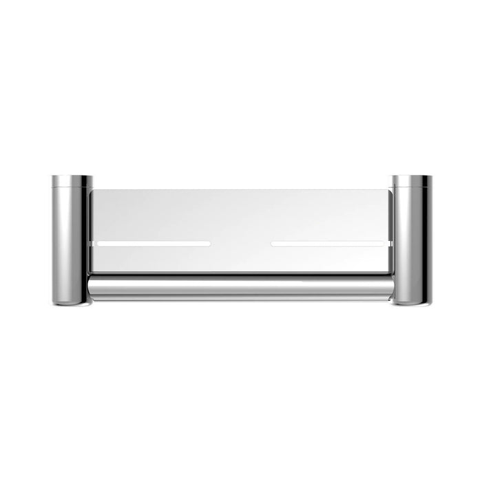 300/450mm Nero Mecca Care 25mm Stainless Steel Grab Rail With Shelf