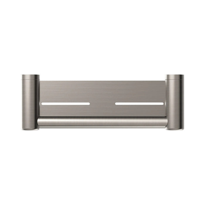300/450mm Nero Mecca Care 25mm Stainless Steel Grab Rail With Shelf