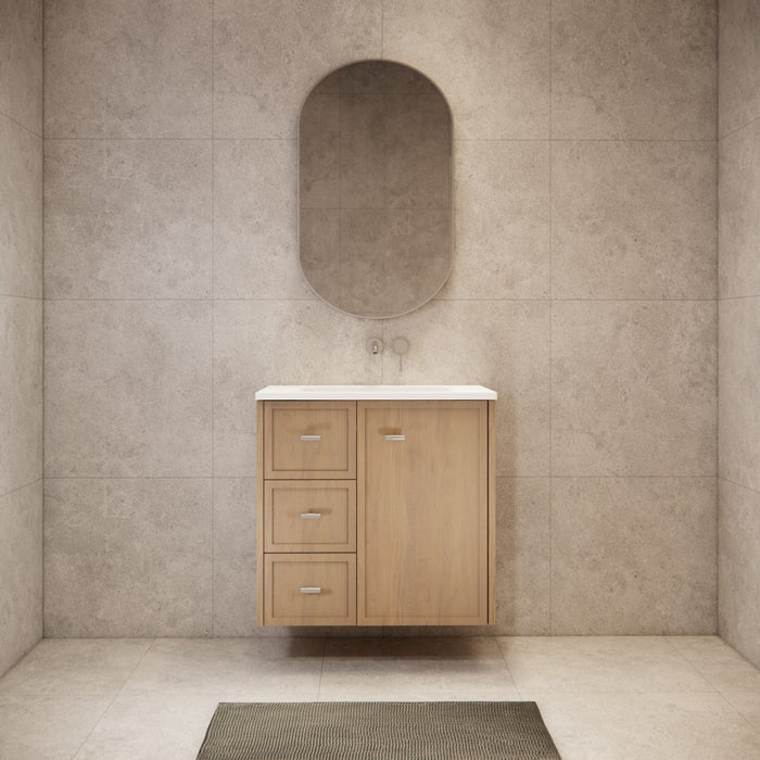 600-1500*450*700mm ABS Tofino Coastal Oak Shaker Plywood Wall Hung Vanity