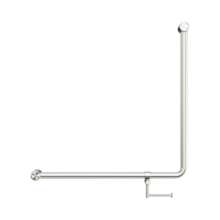 750*750mm Nero Mecca Care 32mm 90 Degree NZ4121 Accessible Toilet Grab Rail With Toilet Roll Holder