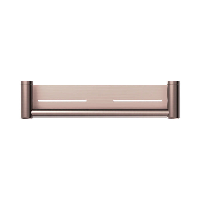 300/450mm Nero Mecca Care 25mm Stainless Steel Grab Rail With Shelf