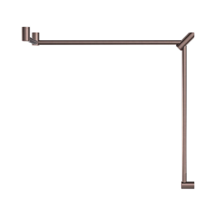 1025*1065*600mm Nero Mecca Care 32mm 90 Degree Continuous DDA Accessible Toilet Grab Rail Set