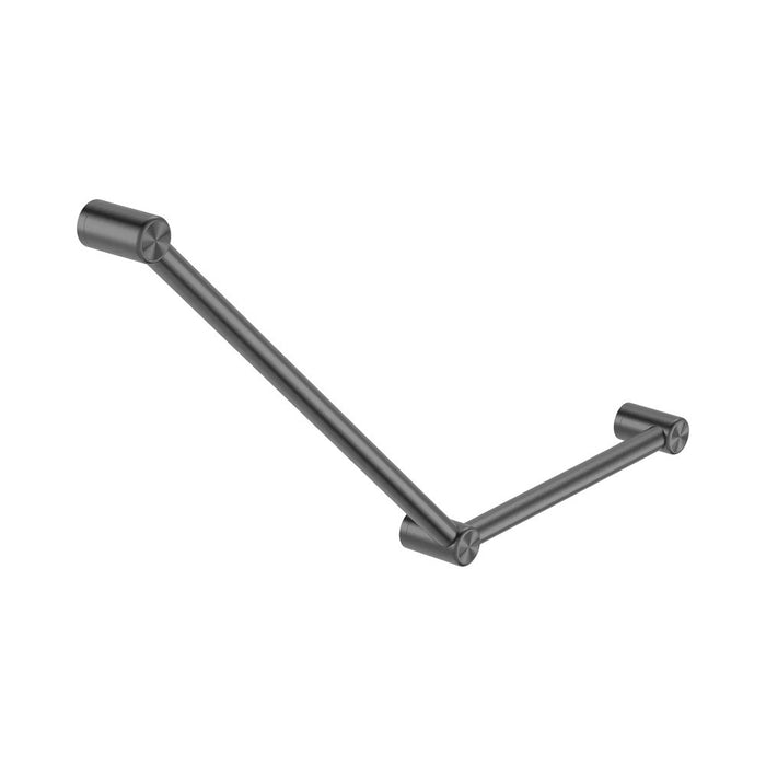 450*750mm Nero Mecca Care 32mm 45 Degree Ambulant Toilet Grab Rail