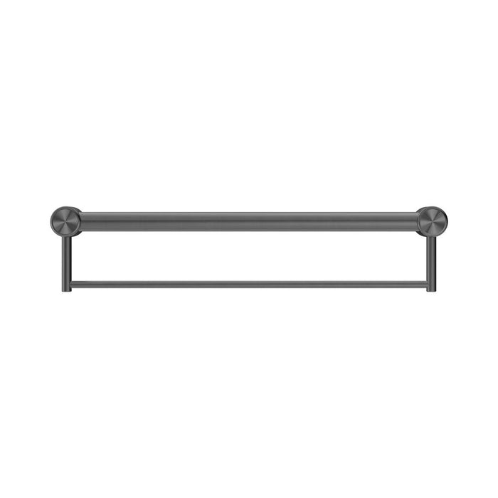 300/600/900mm Nero Mecca Care 32mm Stainless Steel Grab Rail With Towel Holder