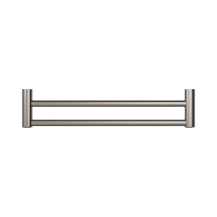 600/900mm Nero Mecca Care 25mm Stainless Steel Double Towel Grab Rail