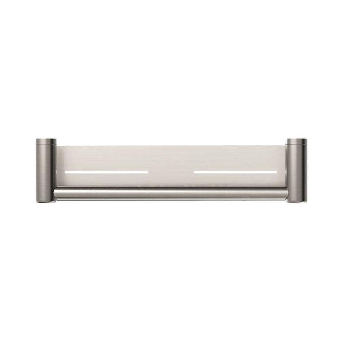 300/450mm Nero Mecca Care 25mm Stainless Steel Grab Rail With Shelf