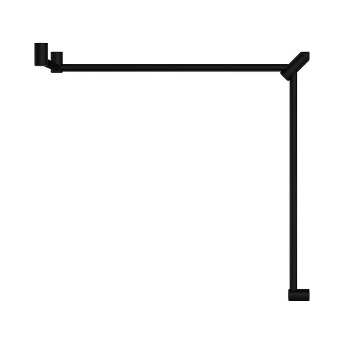 1025*1065*600mm Nero Mecca Care 32mm 90 Degree Continuous DDA Accessible Toilet Grab Rail Set