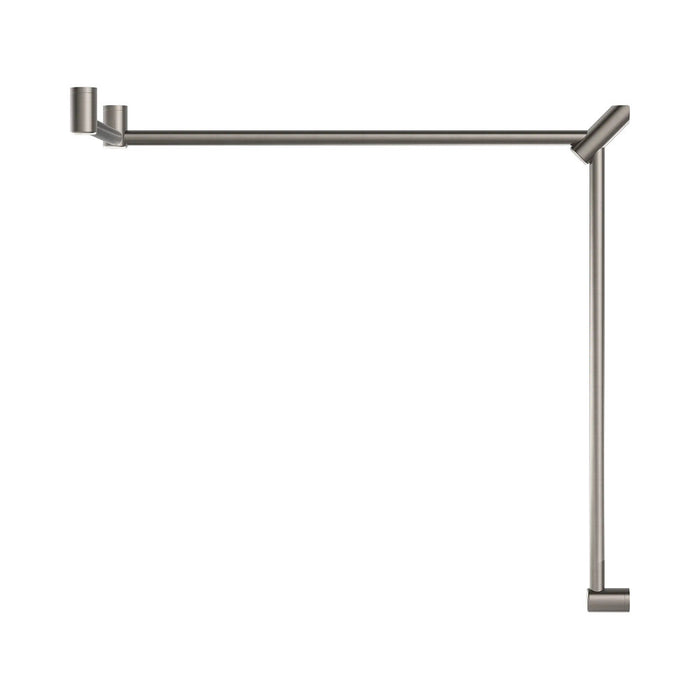 1025*1065*600mm Nero Mecca Care 32mm 90 Degree Continuous DDA Accessible Toilet Grab Rail Set