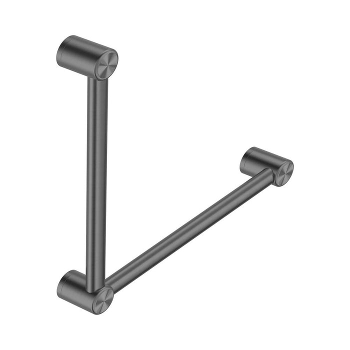 450*450mm Nero Mecca Care 32mm 90 Degree Ambulant Toilet Grab Rail