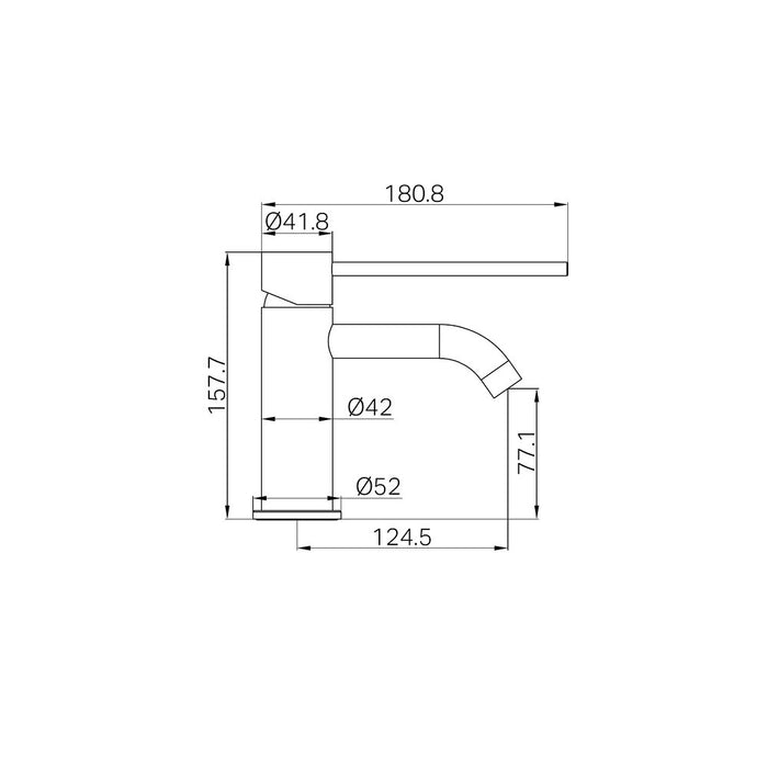 158mm Nero Mecca Care Lead Free DZR Brass Basin Mixer