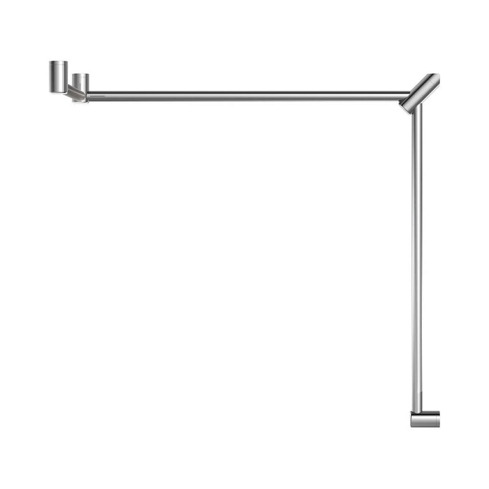 1025*1065*600mm Nero Mecca Care 32mm 90 Degree Continuous DDA Accessible Toilet Grab Rail Set