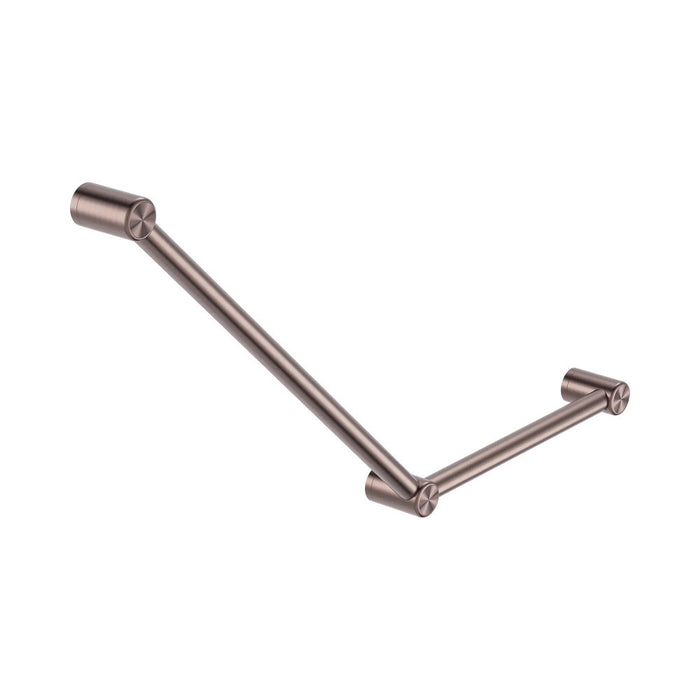 450*750mm Nero Mecca Care 32mm 45 Degree Ambulant Toilet Grab Rail
