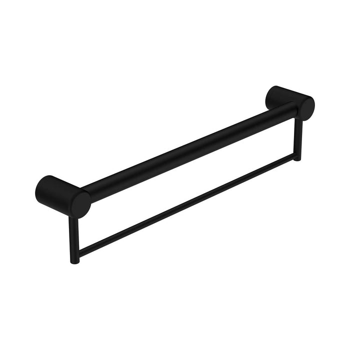 300/600/900mm Nero Mecca Care 32mm Stainless Steel Grab Rail With Towel Holder