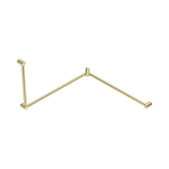 1025*1065*600mm Nero Mecca Care 32mm 90 Degree Continuous DDA Accessible Toilet Grab Rail Set