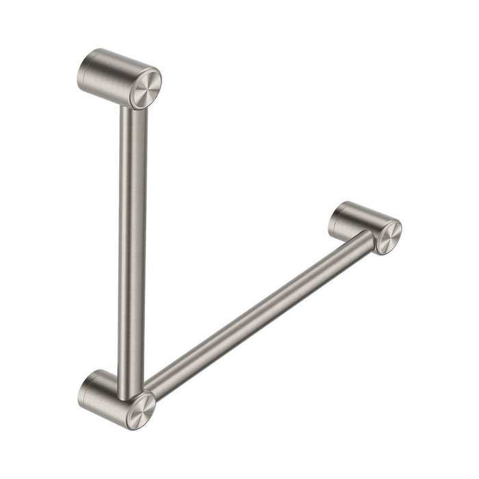 450*450mm Nero Mecca Care 32mm 90 Degree Ambulant Toilet Grab Rail