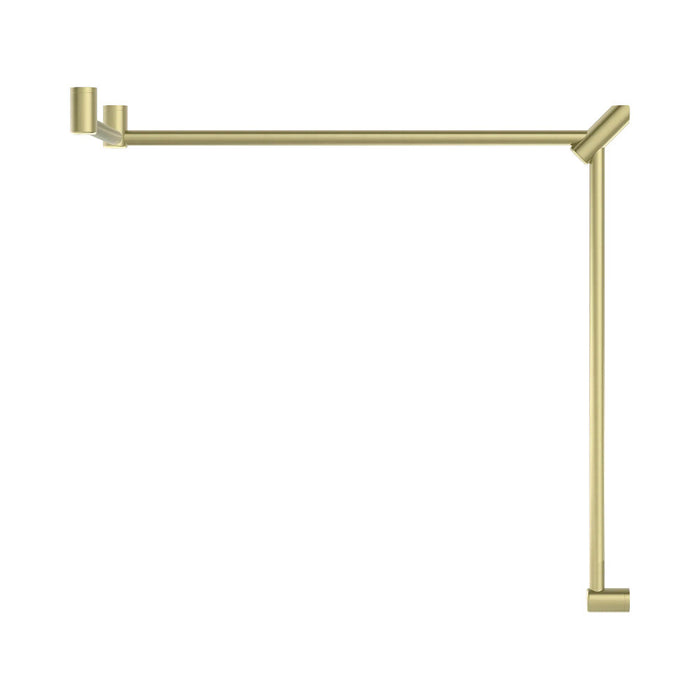 1025*1065*600mm Nero Mecca Care 32mm 90 Degree Continuous DDA Accessible Toilet Grab Rail Set