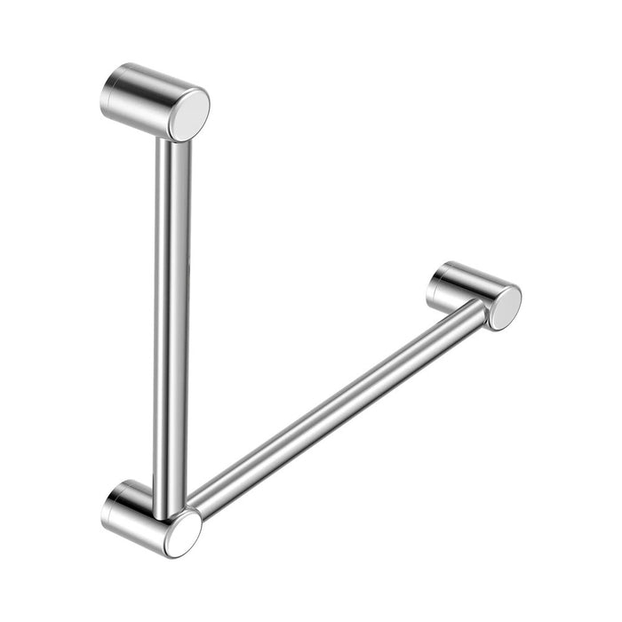 450*450mm Nero Mecca Care 32mm 90 Degree Ambulant Toilet Grab Rail