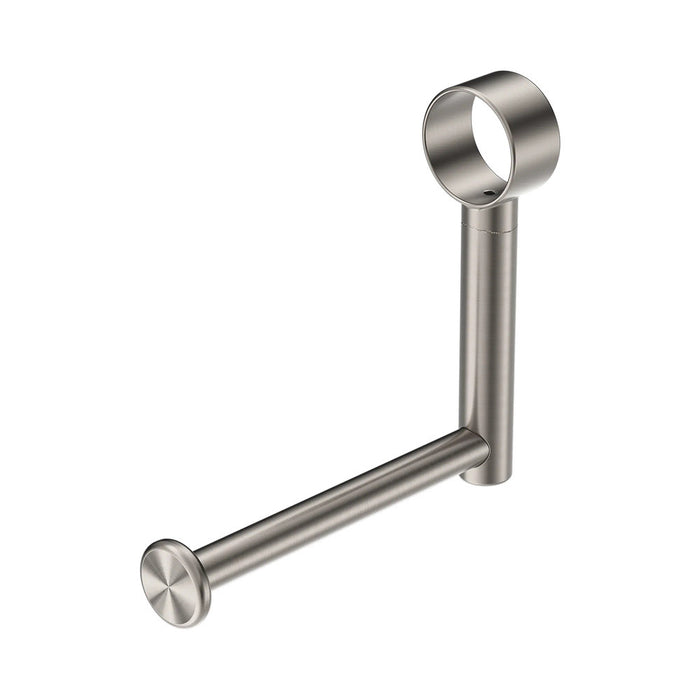 125mm Nero Mecca Care Stainless Steel Grab Rail Add On Toilet Roll Holder