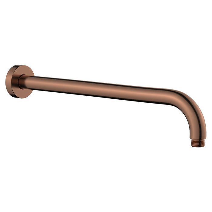 400mm Fienza Kaya Brushed Copper Stainless Steel Round Shower Arm