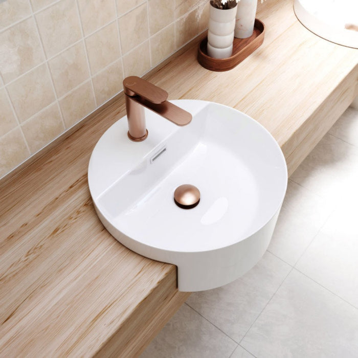 Fienza Empire Brushed Copper Lead-free Brass Slim Cold Start Basin Mixer