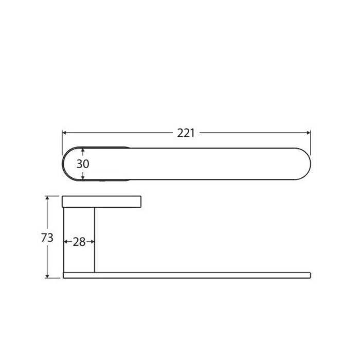 220mm Fienza Empire Brushed Copper Stainless Steel Round Slim Towel Holder