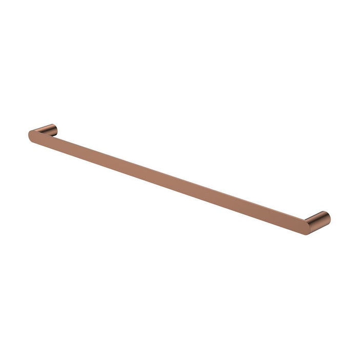 800mm Fienza Empire Brushed Copper Stainless Steel Round Slim Single Towel Rail