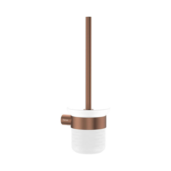 Fienza Empire Brushed Copper Stainless Steel Slim Toilet Brush & Holder