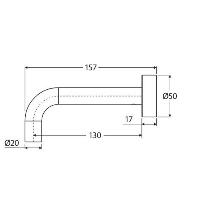 130mm Fienza Kaya Brushed Copper Stainless Steel Basin/Bath Outlet