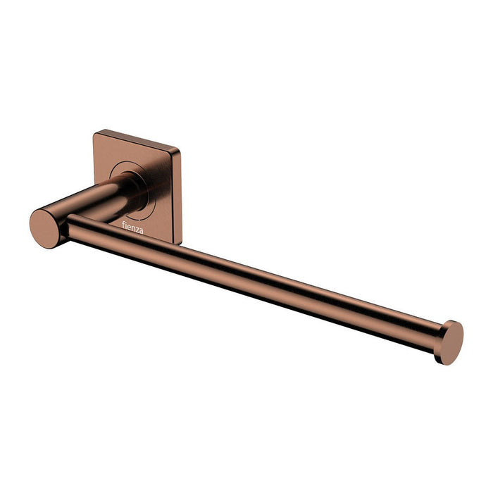 266mm Fienza Sansa Brushed Copper Stainless Steel Square Plate Toilet Roll Holder