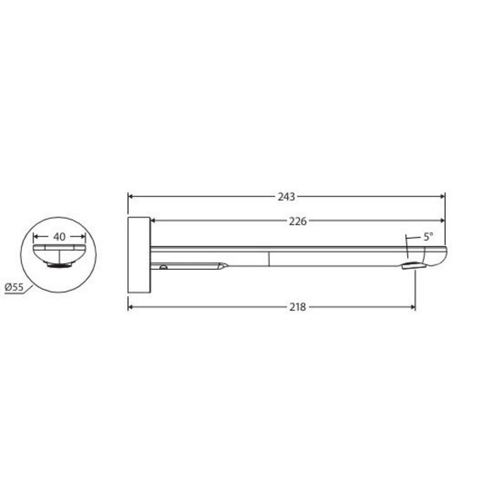 220mm Fienza Empire Brushed Copper Lead-free Brass Round Plate Slim Basin/Bath Outlet