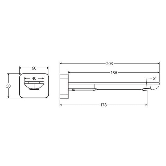 180mm Fienza Empire Brushed Copper Lead-free Brass Square Plate Slim Basin/Bath Outlet
