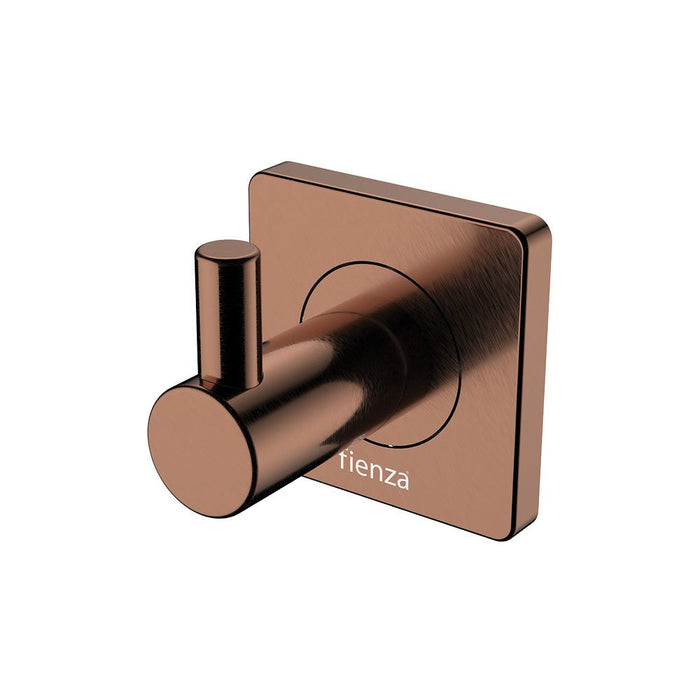 Fienza Sansa Brushed Copper Stainless Steel Square Robe Hook