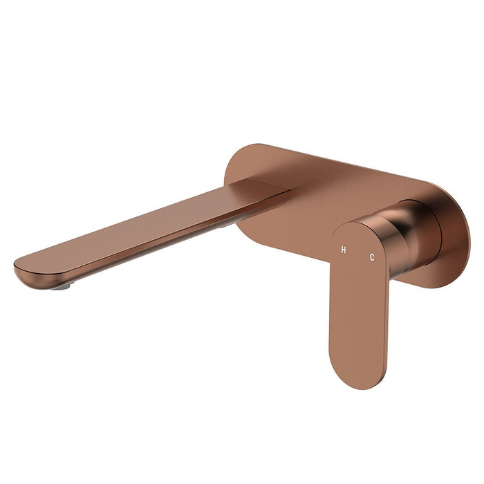200mm Fienza Empire Slim Stainless Steel And Lead-free Brass Wall Basin/Bath Mixer