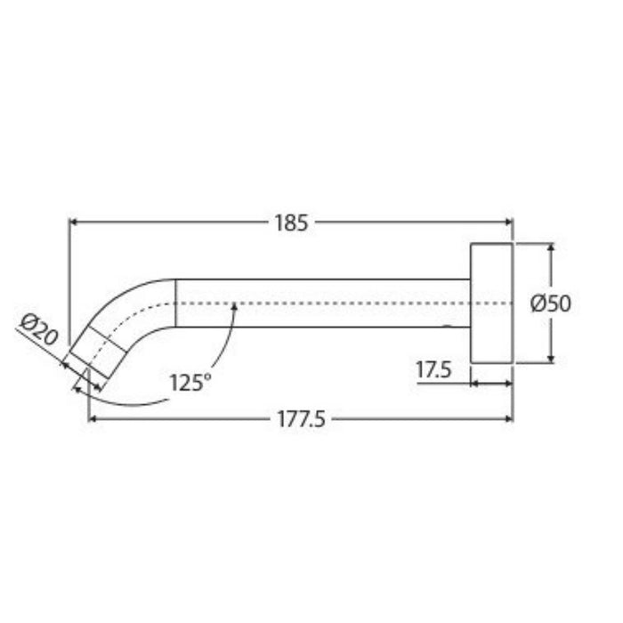180mm Fienza Kaya Brushed Copper Stainless Steel And Lead-free Brass Basin/Bath Outlet