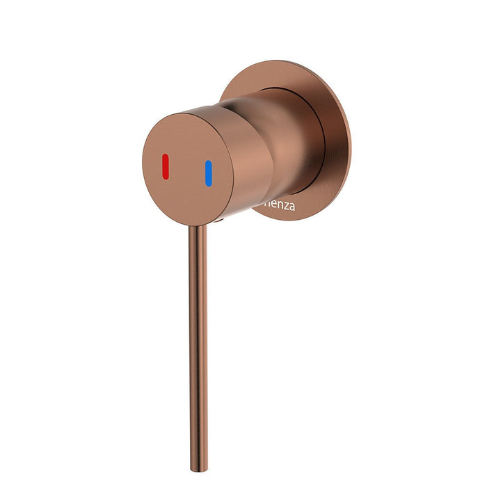 Fienza Kaya Brushed Copper Lead Free Brass Round Care Wall Mixer