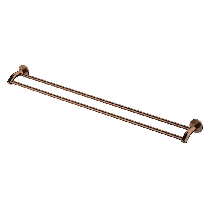 900mm Fienza Kaya Brushed Copper Stainless Steel Round Double Towel Rail