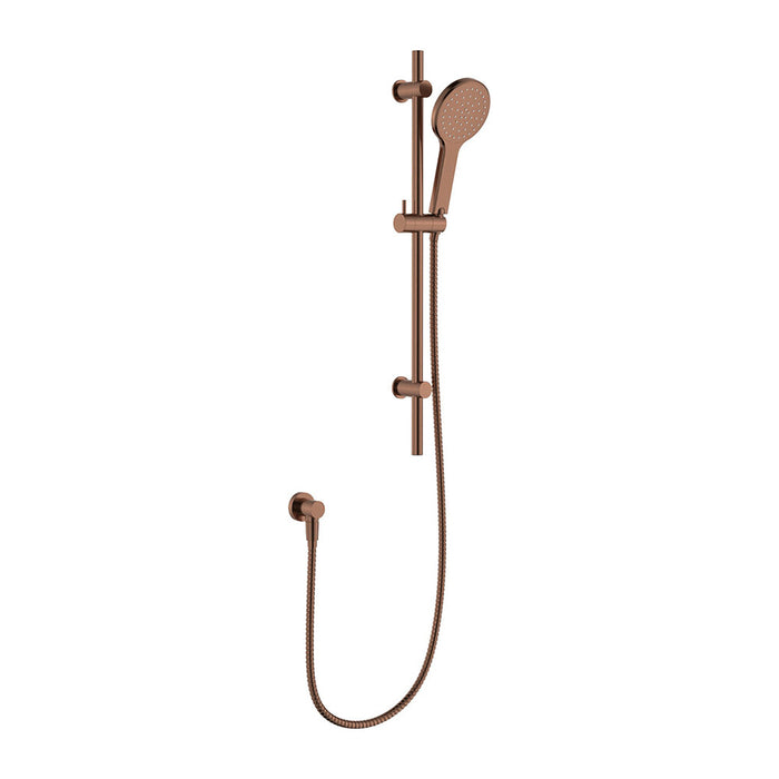 Fienza Kaya Brushed Copper Solid Brass Rail Shower