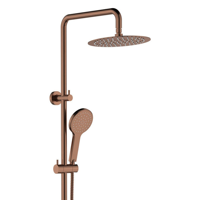 Fienza Kaya Brushed Copper Round Twin Shower