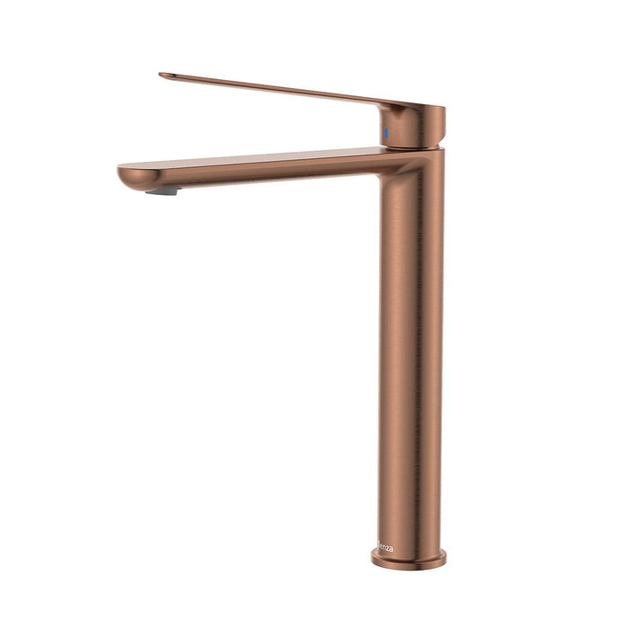 Fienza Empire Brushed Copper Lead Free Brass Care Cold Start Tall Basin Mixer