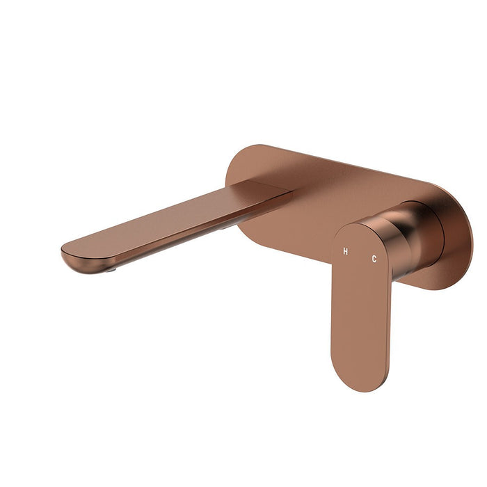 160mm Fienza Empire Slim Stainless Steel And Lead-free Brass Wall Basin/Bath Mixer