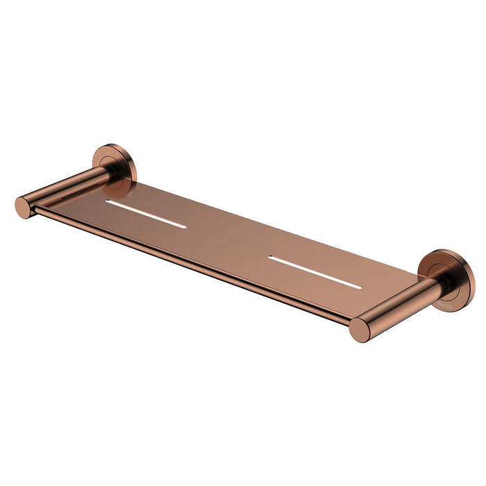450mm Fienza Kaya Brushed Copper Stainless Steel Shower Shelf