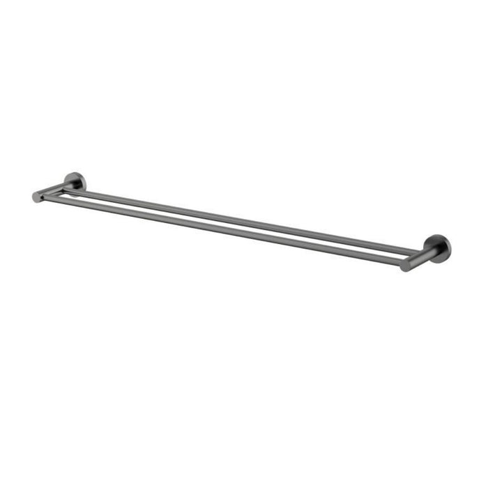 750mm Modernnational Mirage Solid Brass Round Double Towel Rail