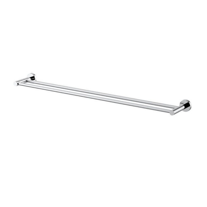 750mm Modernnational Mirage Solid Brass Round Double Towel Rail
