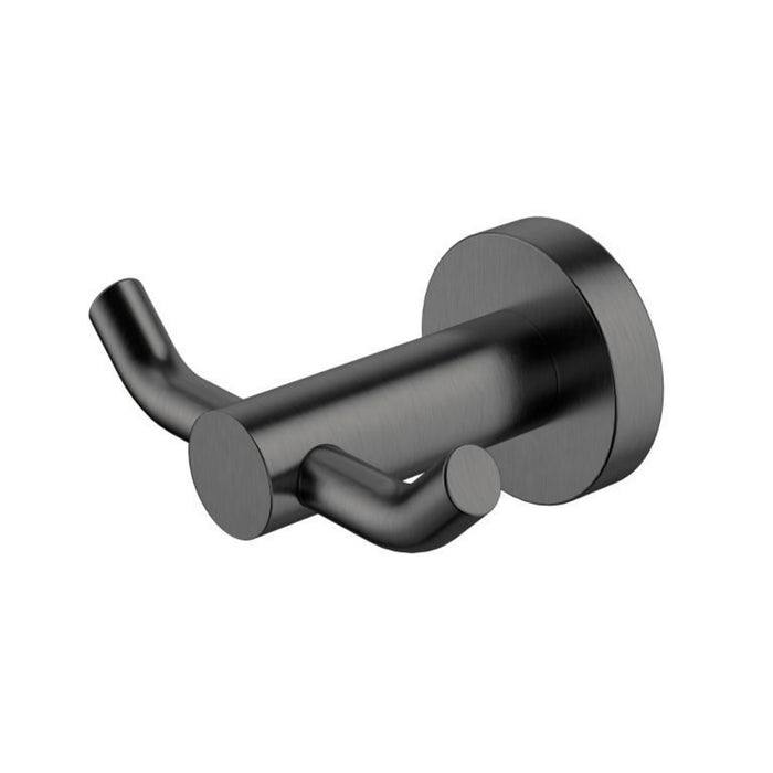 Modernnational Mirage Solid Brass Round Double Robe Hook