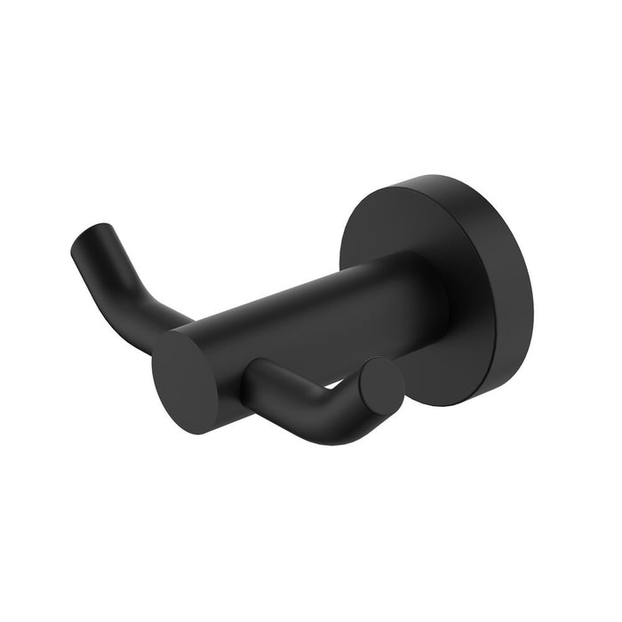 Modernnational Mirage Solid Brass Round Double Robe Hook