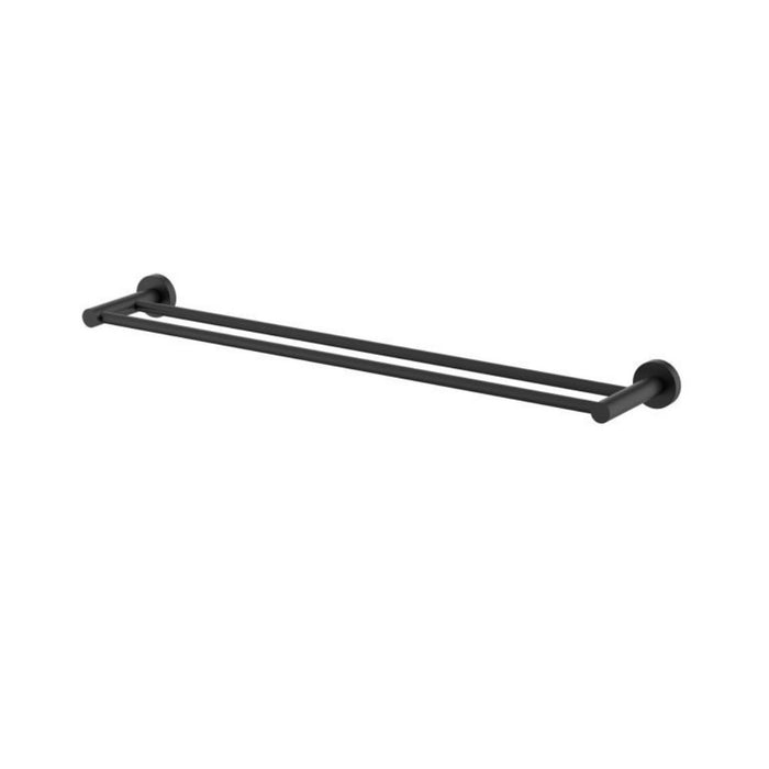 600mm Modernnational Mirage Solid Brass Round Double Towel Rail