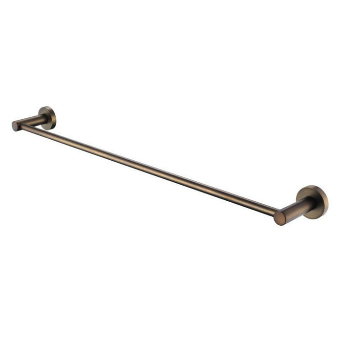 750mm Modernnational Mirage Solid Brass Round Single Towel Rail