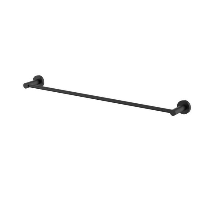 600mm Modernnational Mirage Solid Brass Round Single Towel Rail