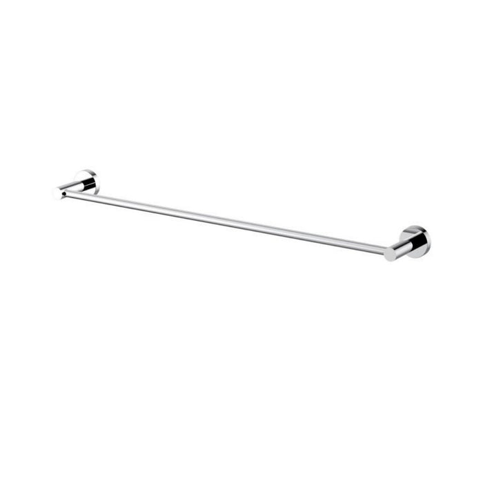 600mm Modernnational Mirage Solid Brass Round Single Towel Rail