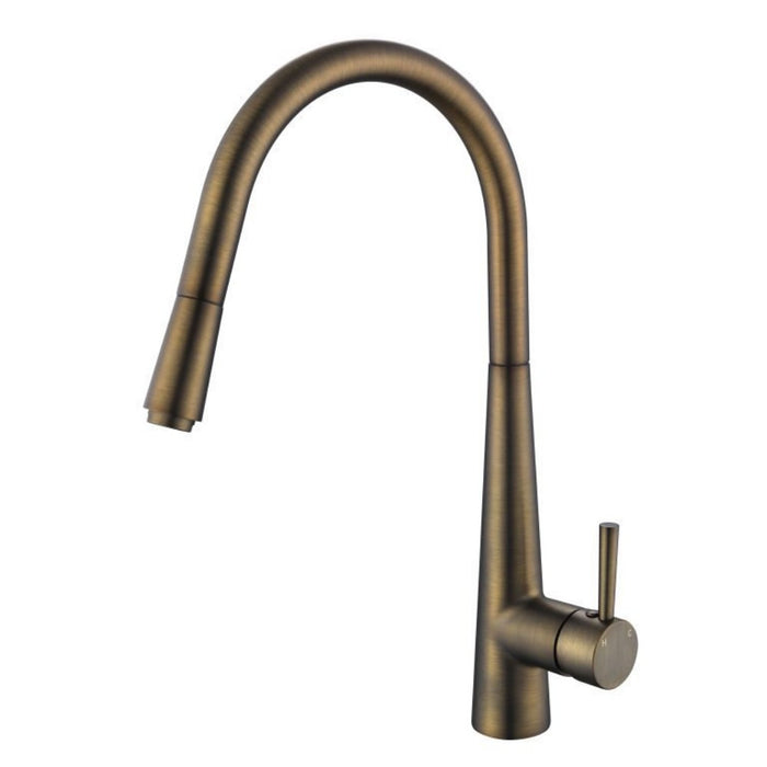 Modernnational Kasper Solid Brass Round Pull Out Kitchen Mixer